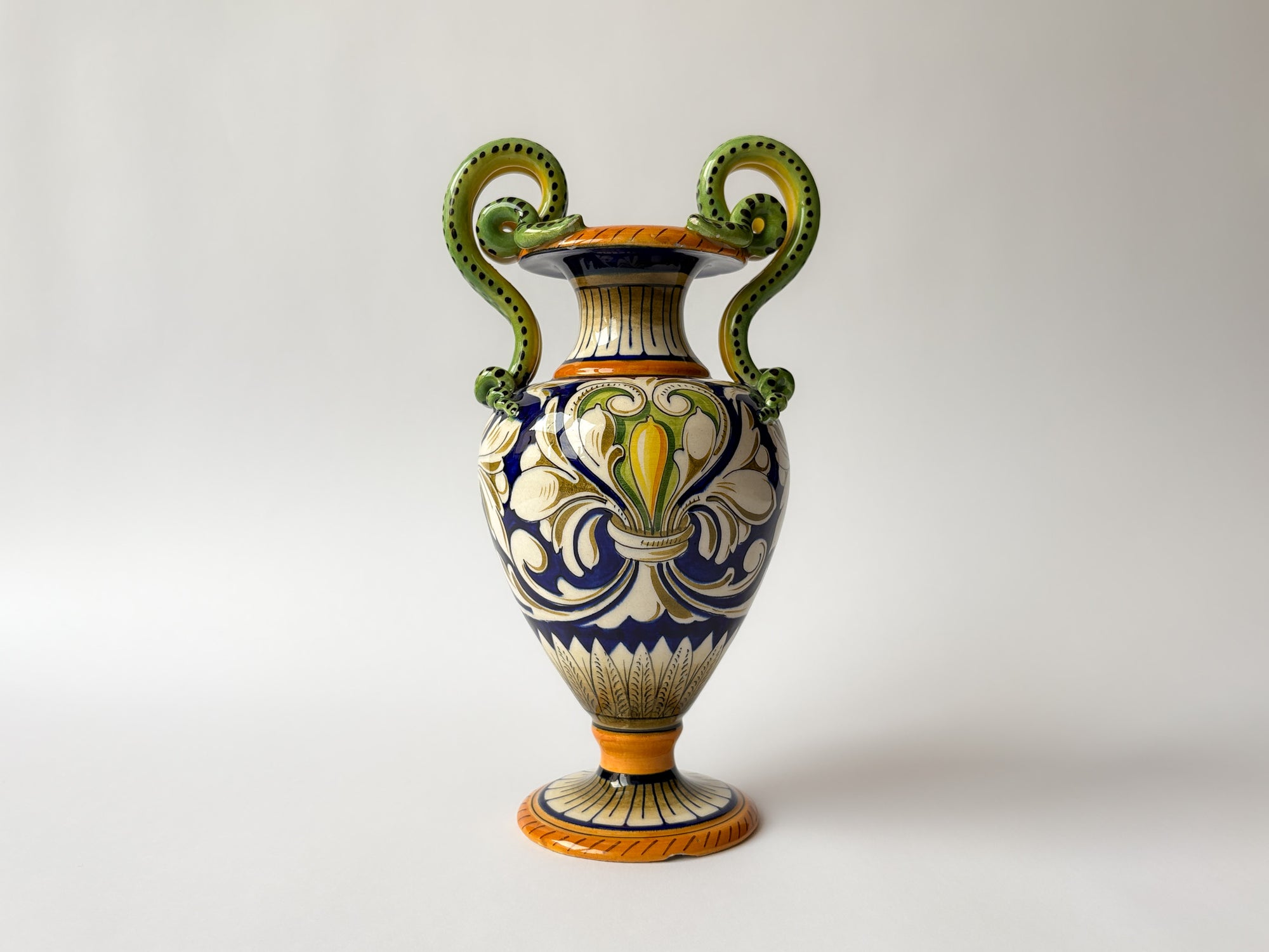 Hand-Painted Ceramic Vase by BMC Sesto Fiorentino