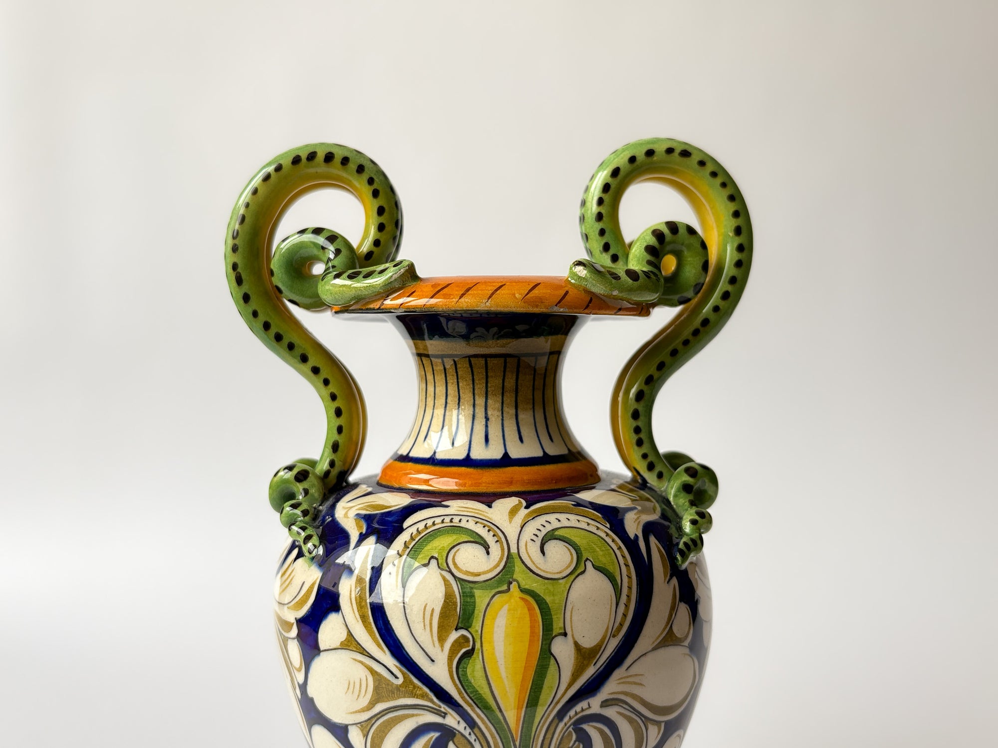 Hand-Painted Ceramic Vase by BMC Sesto Fiorentino