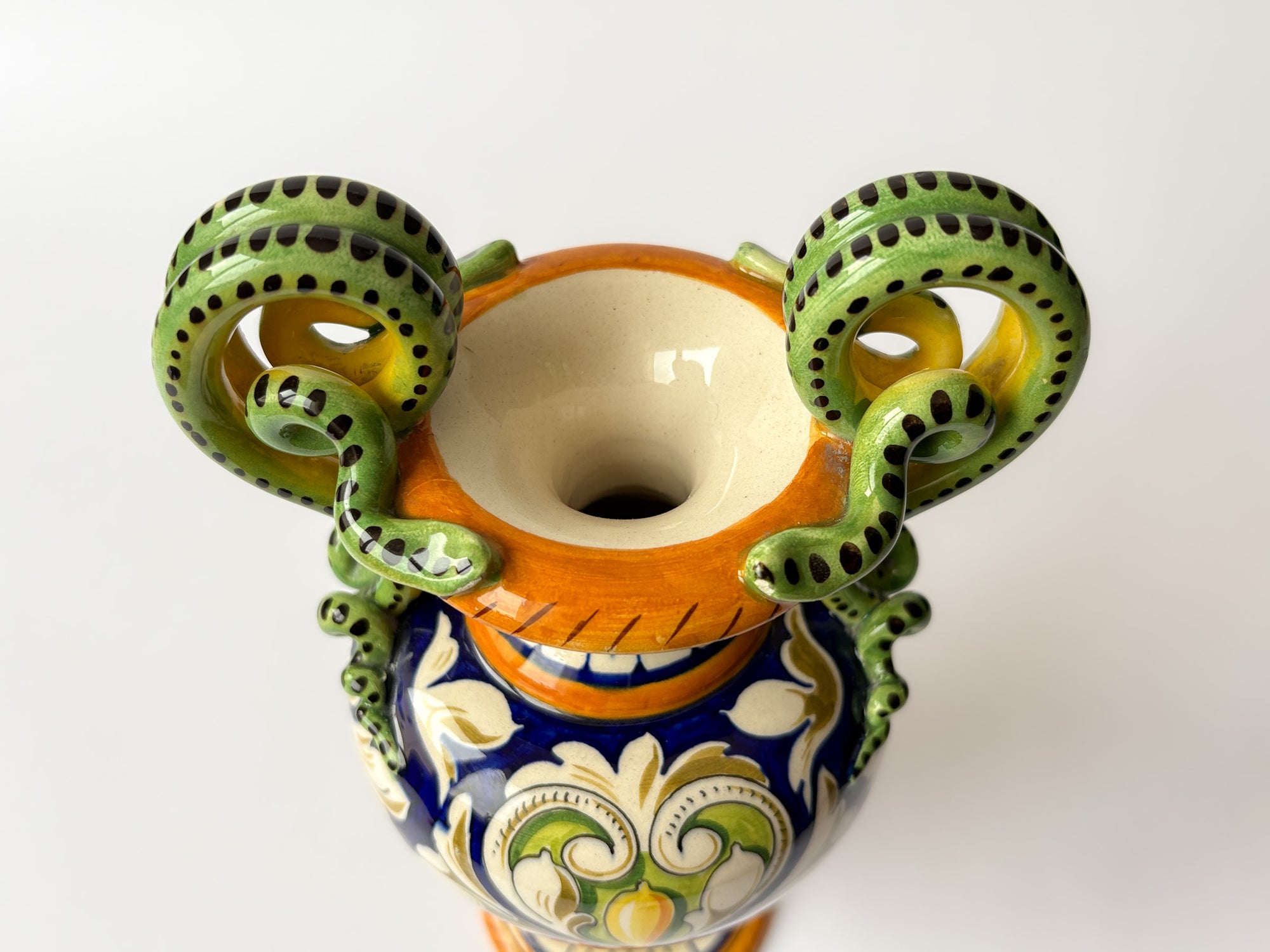 Hand-Painted Ceramic Vase by BMC Sesto Fiorentino