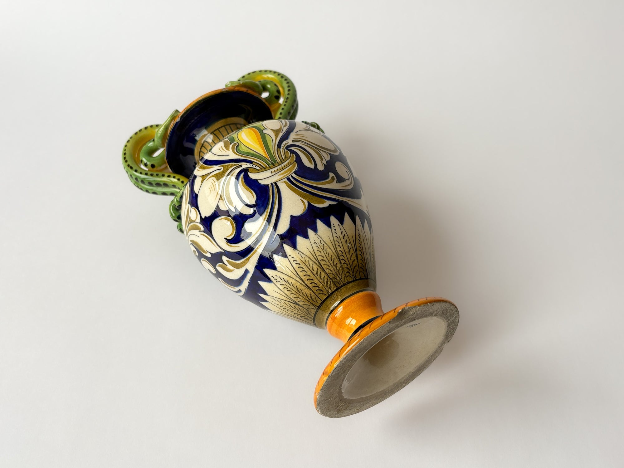 Hand-Painted Ceramic Vase by BMC Sesto Fiorentino