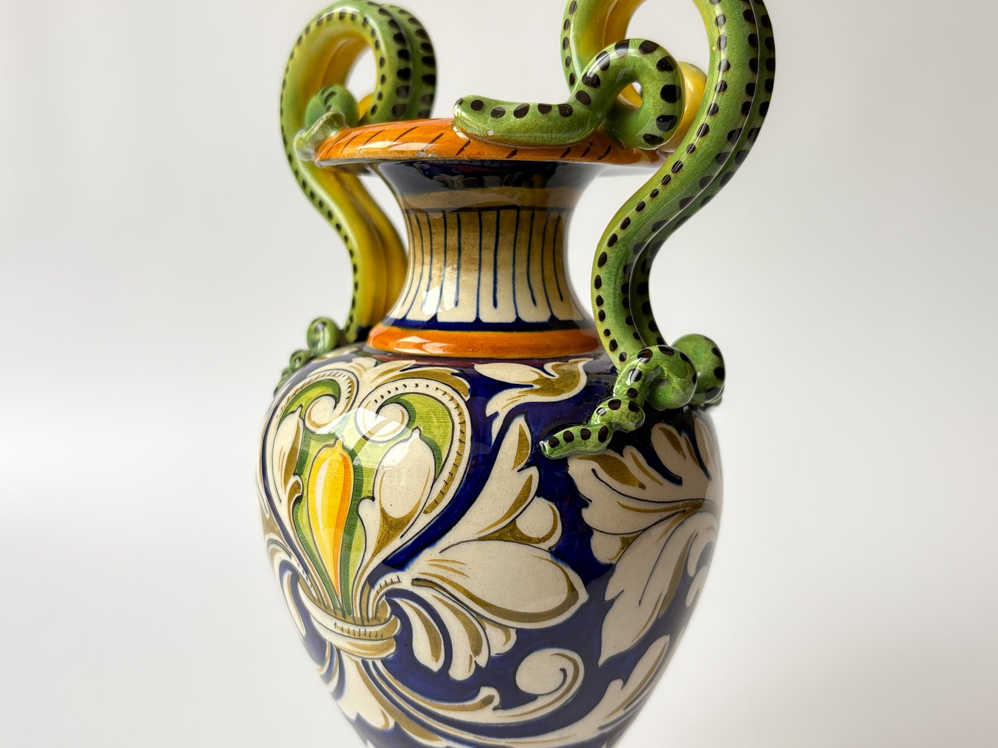 Hand-Painted Ceramic Vase by BMC Sesto Fiorentino
